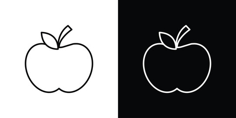 Apple icon set,vector and illustration