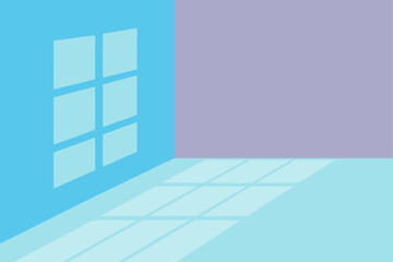 empty room with blue door
