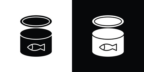 Cat food icon silhouette set. vector pictograms for ui