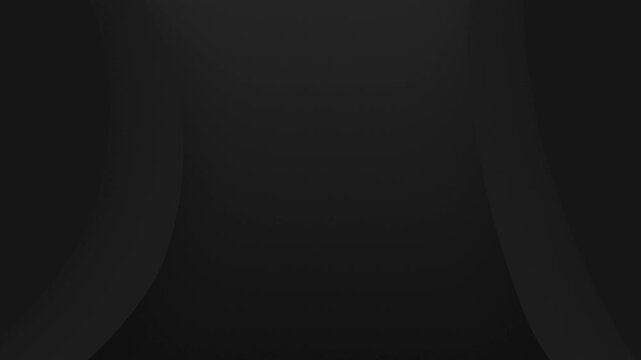 Animated black papercut background with fluid layered curves, 4k	