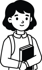 back to school flat character student avatar set twenty d