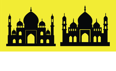 mosque minar art of silhouette design 