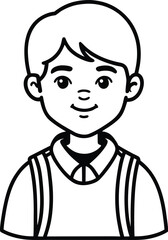 Obraz premium back to school flat character student avatar set twenty one d