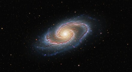 Captivating Spiral Galaxy Messier 81 in Ursa Major Constellation View from Space
