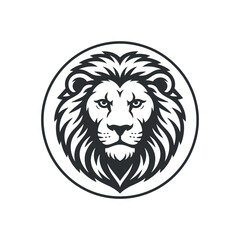 Classic Lion Head Vector Illustration in Circle A Timeless Design for Logos Emblems and Branding with a Clean and Professional Aesthetic