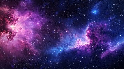 Fototapeta premium A Stunning View of Colorful Cosmic Nebula in Deep Space