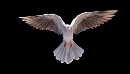 Fototapeta premium white dove perched on a branch, dove png background