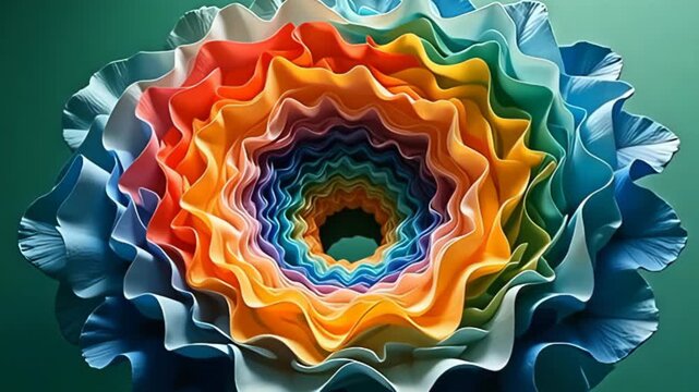 In a whirlpool of colors, a spiral of soft, undulating forms emerge, resonating with the essence of the spinning wheel of noise hazy abstract chromatic echoes, creating a visual harmony that