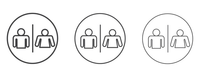 Toilet icon - editable stroke vector illustration