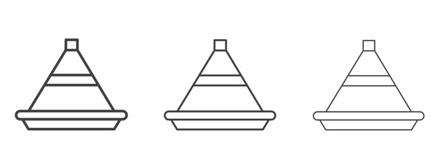 Tajine icon - editable stroke vector illustration