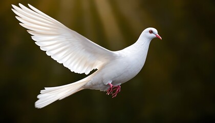Obraz premium white dove perched on a branch, dove png background