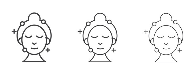 Obraz premium Skincare icon - editable stroke vector illustration
