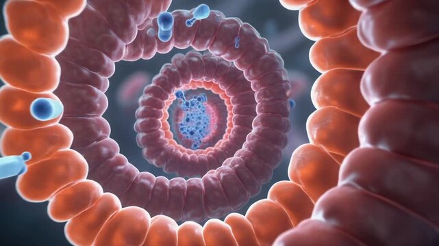 Intestinal Cell Entry, microbiome-based drug uptake microbiome-based drug internalization microbiome-based drug cell entry visualization