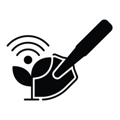 Smart Gardening Concept with Shovel and Wireless Plant Monitoring System