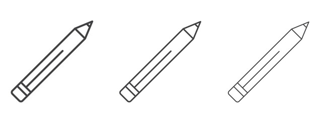 Lip pencil icon - editable stroke vector illustration