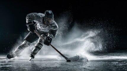 Hockey player in action