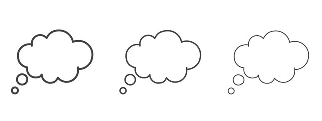 Dream cloud icon - editable stroke vector illustration