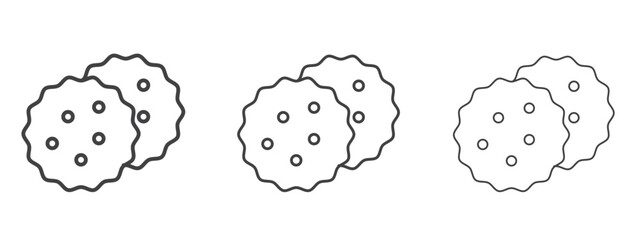 Crackers icon - editable stroke vector illustration