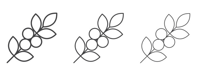 Coffee plant icon - editable stroke vector illustration