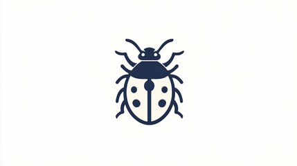 Fototapeta premium Simple ladybug icon on transparent background