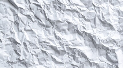 White Embossed Crumpled Paper Texture Background
