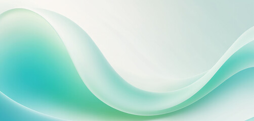 Abstract turquoise wave background with fluid curves and soft gradients