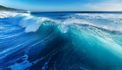 ocean wave serene foam and aqua hues