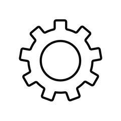 Simple Gear Icon for Industrial Design and Mechanical Engineering