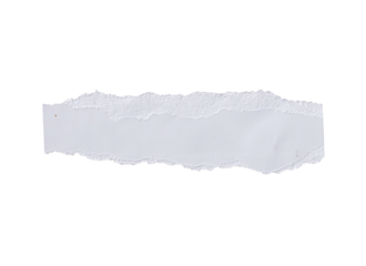 Small Torn Paper Rectangle on png Background - Isolated Distressed Blank Element for Notes, Labels, and Design Overlays