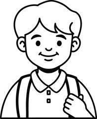 Obraz premium back to school flat character student avatar set forty four c eight