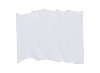 Fototapeta premium Small Torn Paper Rectangle on png Background - Isolated Distressed Blank Element for Notes, Labels, and Design Overlays, Small Torn Paper Piece with Fold, Ripped paper elements