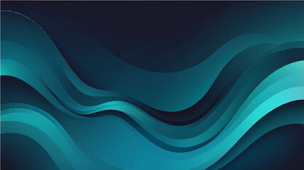 Abstract blue wave design with flowing lines and modern background elements