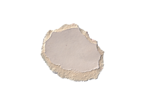 Torn Paper Piece with Rough Edges on png Background - Isolated Rustic Oval for Notes, Labels, and Design Overlays