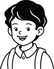 Fototapeta premium back to school flat character student avatar set c eight
