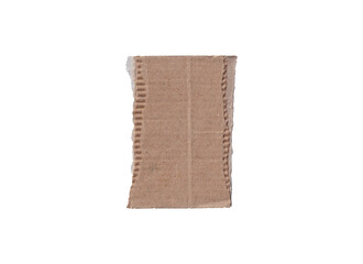 Torn Corrugated Cardboard Rectangle on png Background - Isolated Rustic Brown Texture for Packaging and Design, Brown old Paper,  Cardboard Pieces