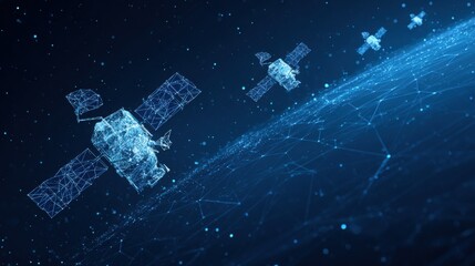 satellites orbiting digital earth