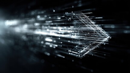 digital arrow futuristic speed light