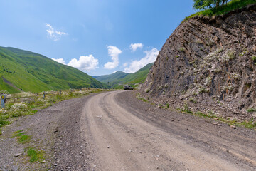 The beautiful mountainous landscape of Upper Khevsureti, Georgia