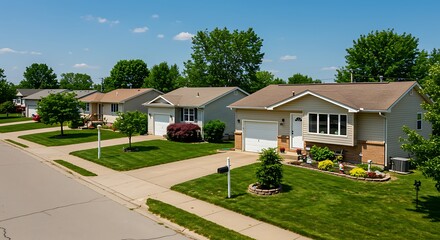 Row of Homes in the Midwest