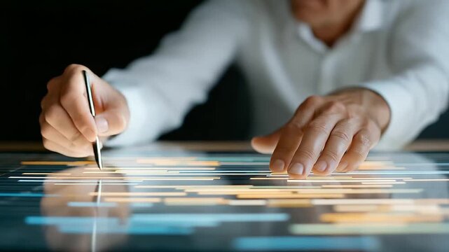 A project manager utilizes a Gantt chart for effective task planning