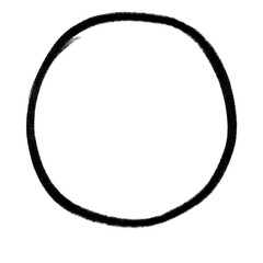 Hand Drawn Black Circle PNG