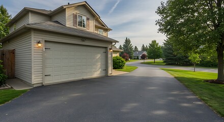 a home garage with a driveway