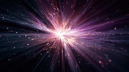 radiant purple light explosion