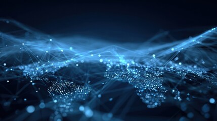 global network digital connections map