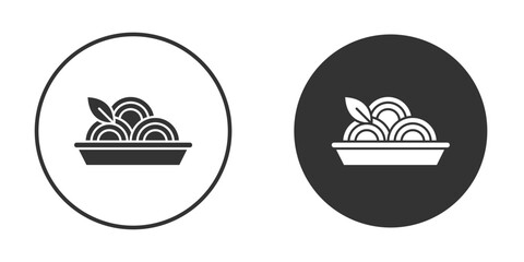 Spaghetti pasta icon, flat vector simple element illustration from editable concept