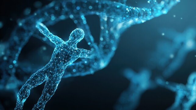 human dna digital network art