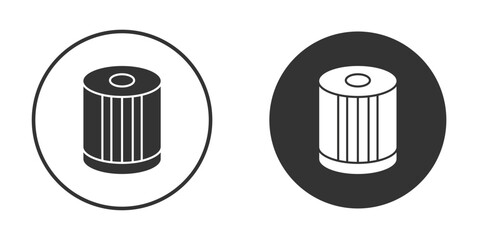 Oil filter icon, flat vector simple element illustration from editable concept