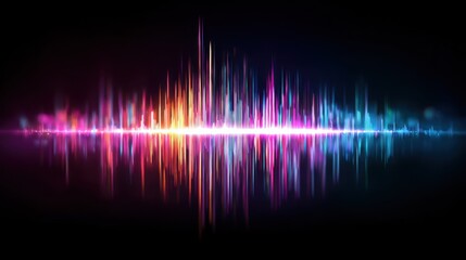 vibrant colorful sound wave energy