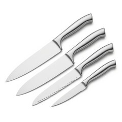 Fototapeta premium Essential Kitchen Knife Collection: Sharp Stainless Steel Blades for Every Culinary Need