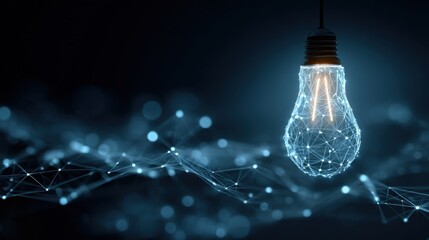 glowing bulb network connection idea